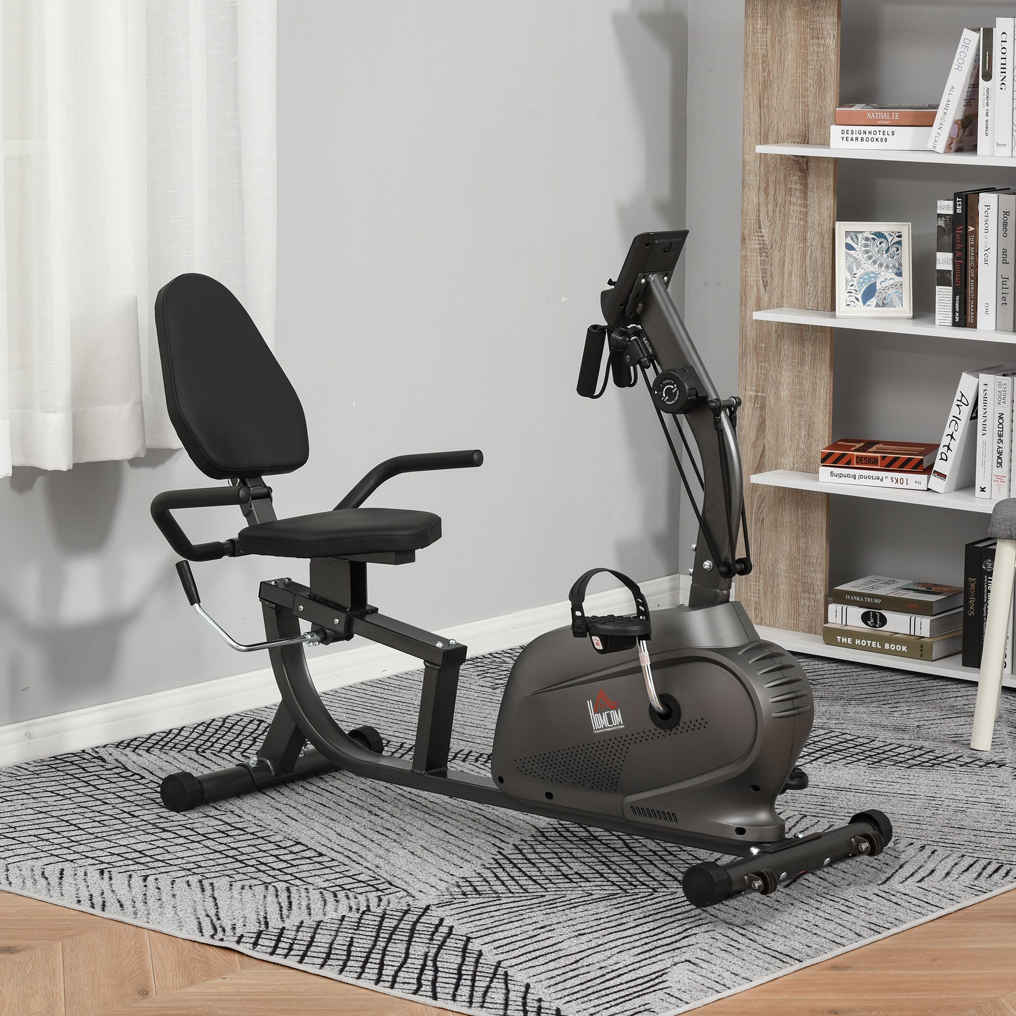 Magnetic Resistance Recumbent Exercise Bike with LCD Monitor