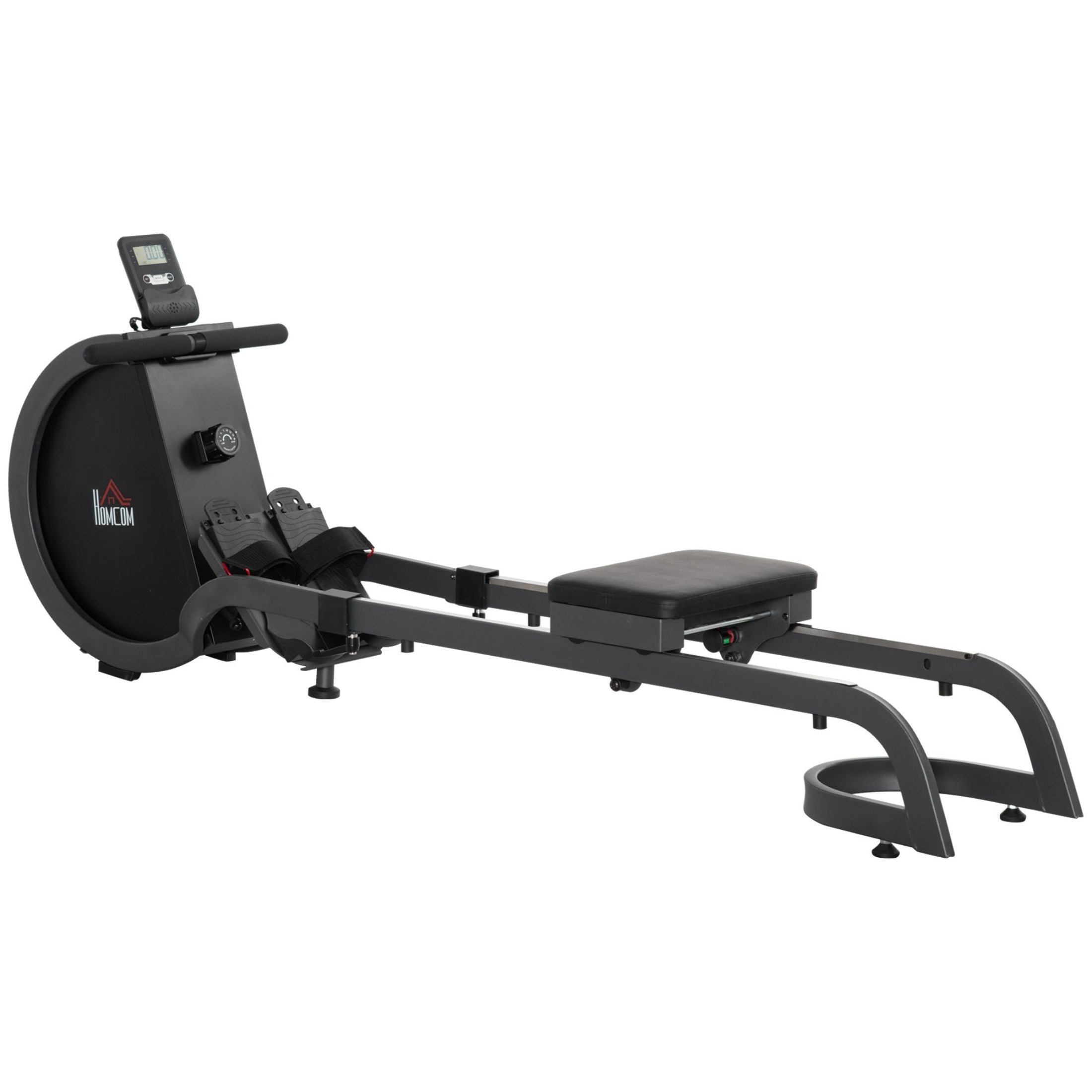 Magnetic Rowing Machine with 16 Level Resistance and Aluminium Slide Rails - Foldable Home Gym