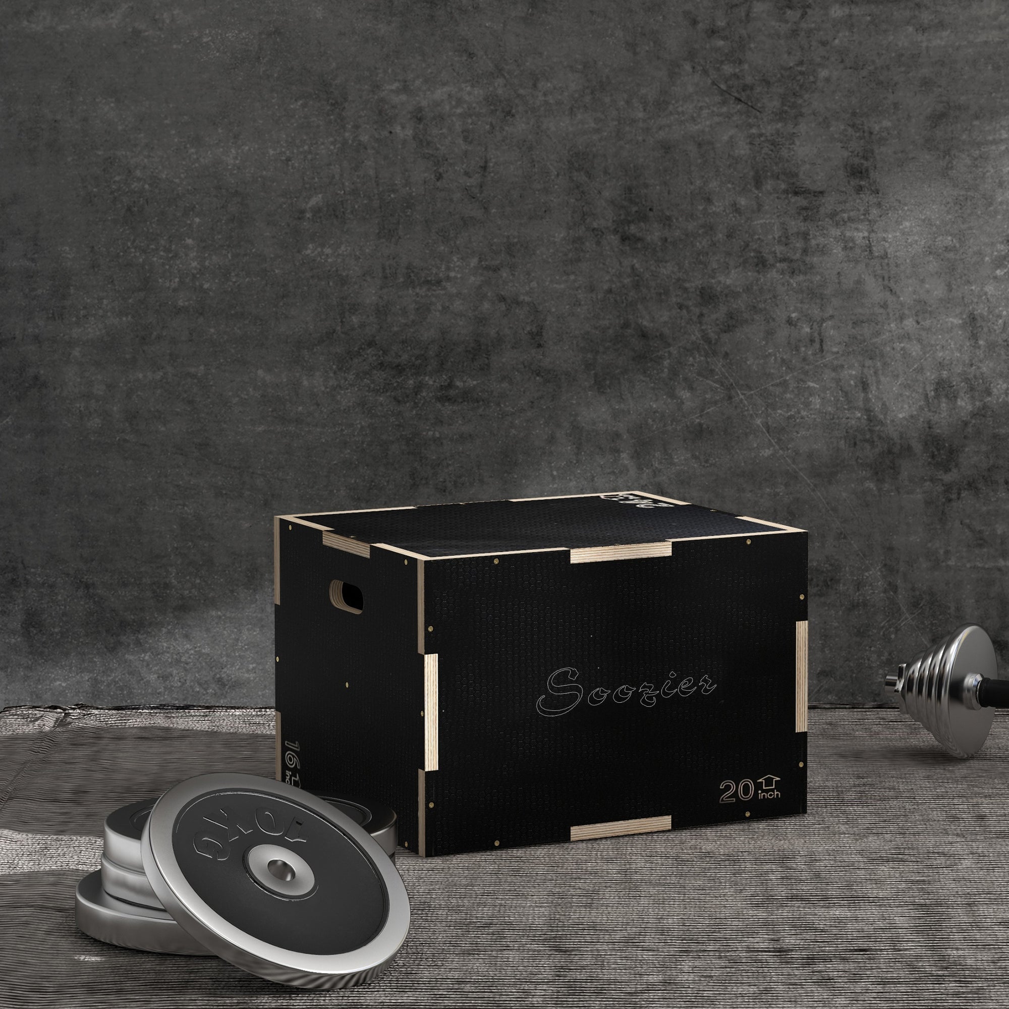 Wooden Adjustable Step Up Box for Home Gym