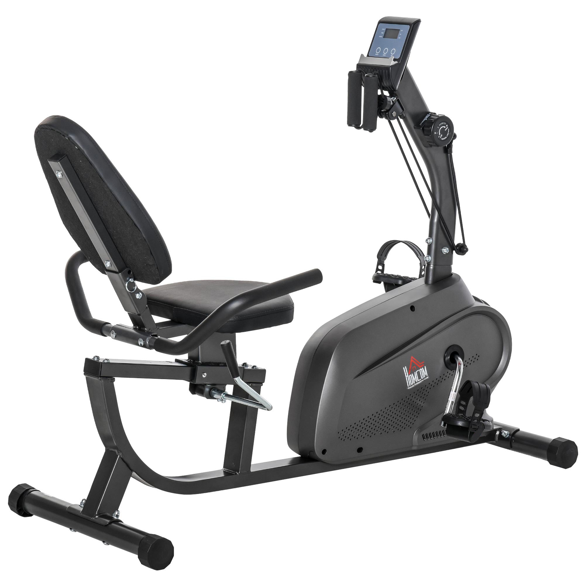 Magnetic Resistance Recumbent Exercise Bike with LCD Monitor