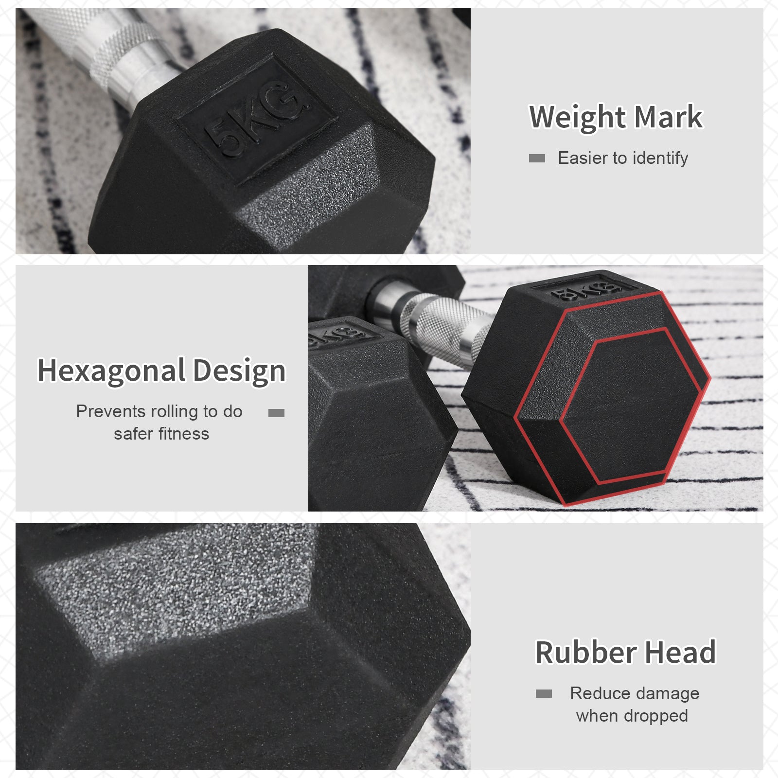 Hex Dumbbells 5kg