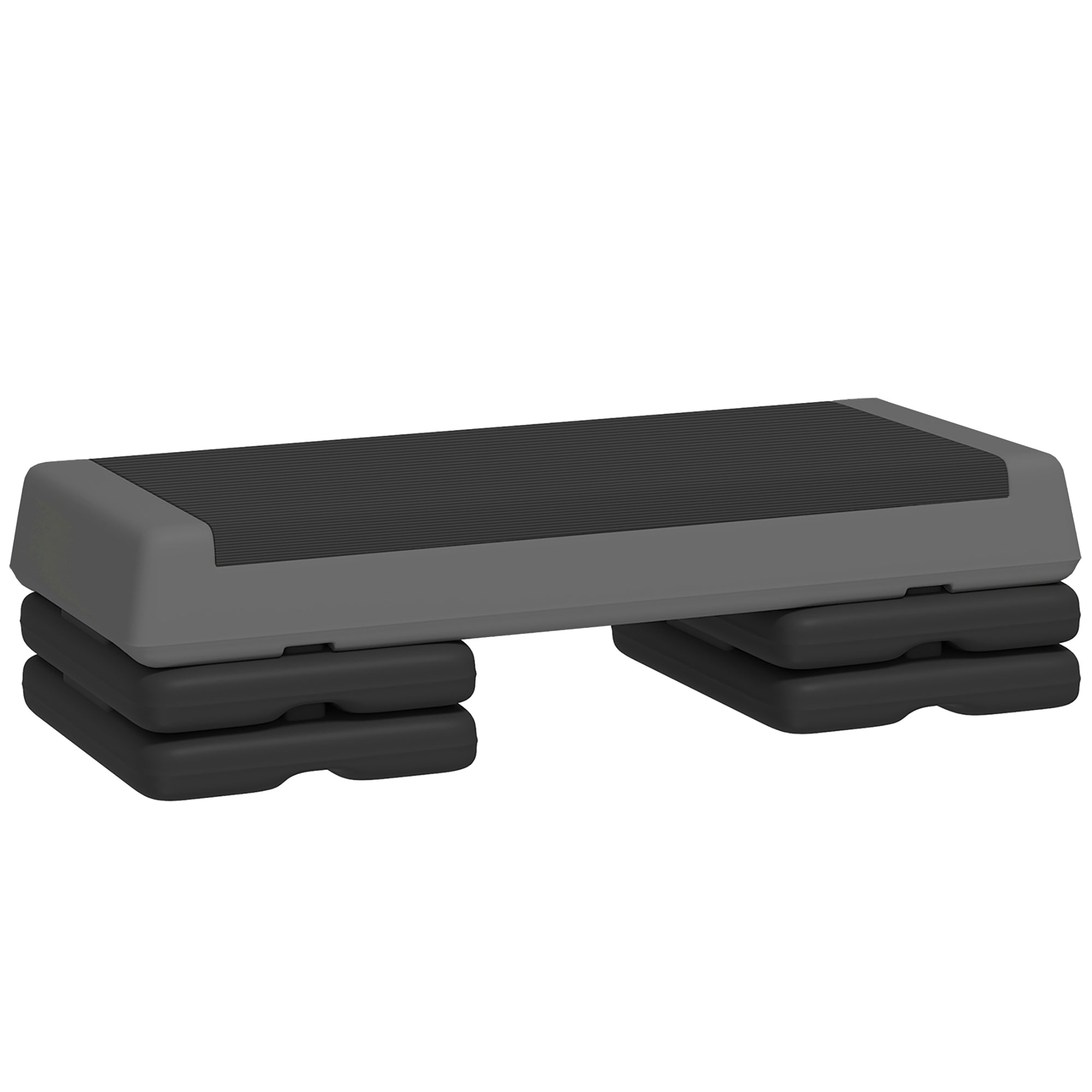 Adjustable Fitness Stepper with Non-Slip Surface for Home Gym Grey