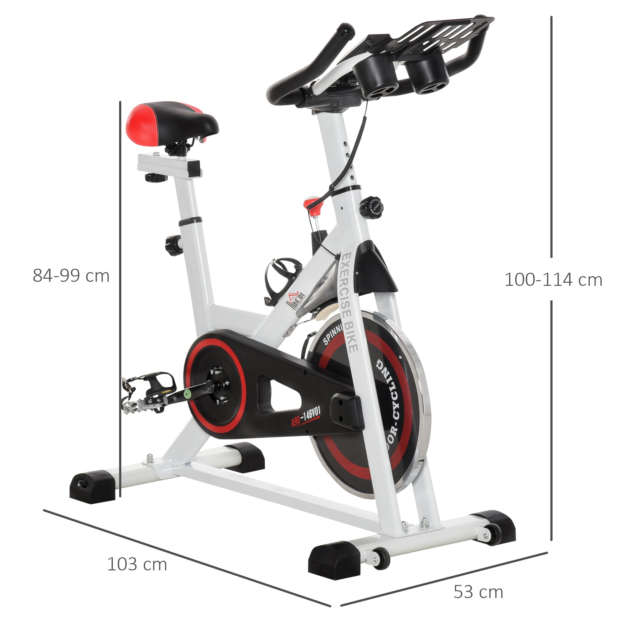Upright Exercise Bike with Adjustable Resistance and LCD Display