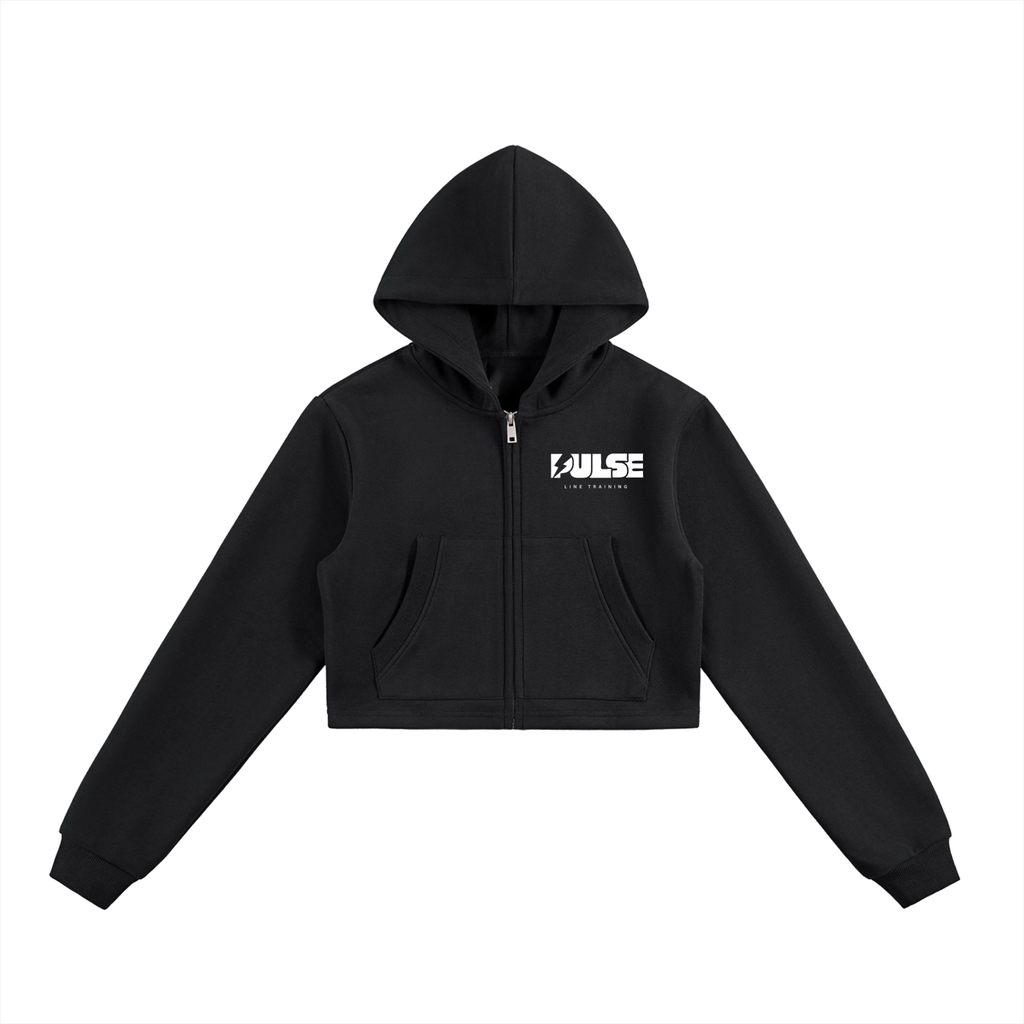 Pulse Essential Cropped Zip-Up Hoodie