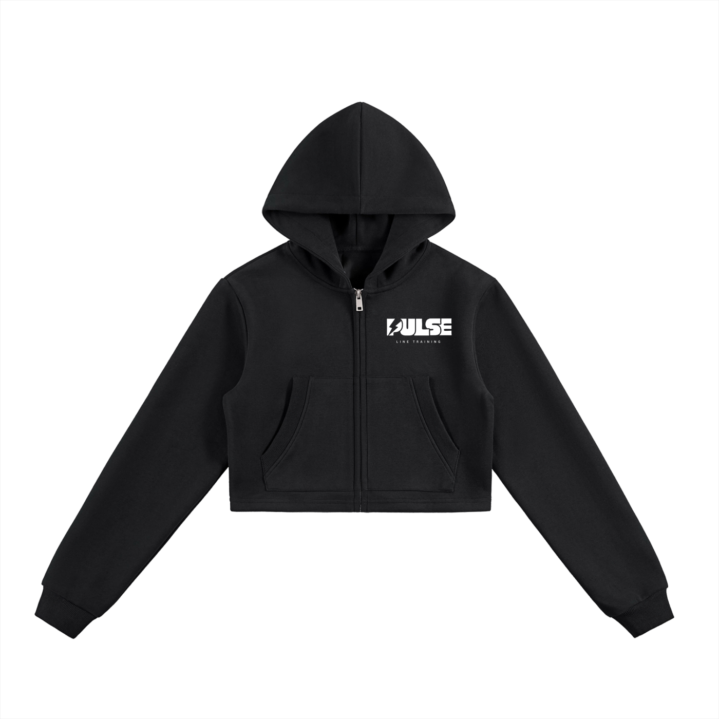 Pulse Essential Cropped Zip-Up Hoodie