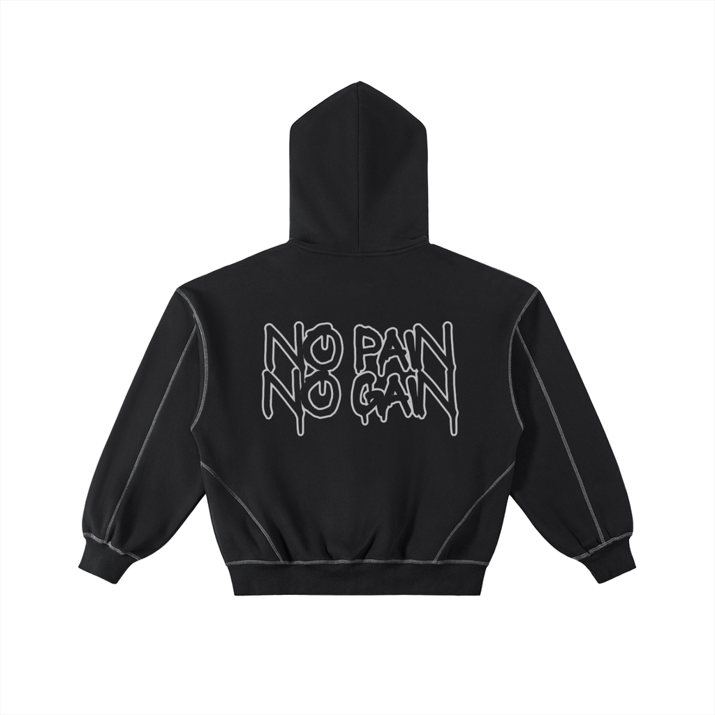 No Pain No Gain Pulse Boxy Fleece Zip Hoodie