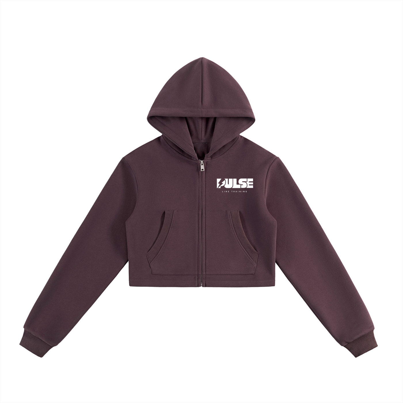 Pulse Essential Cropped Zip-Up Hoodie