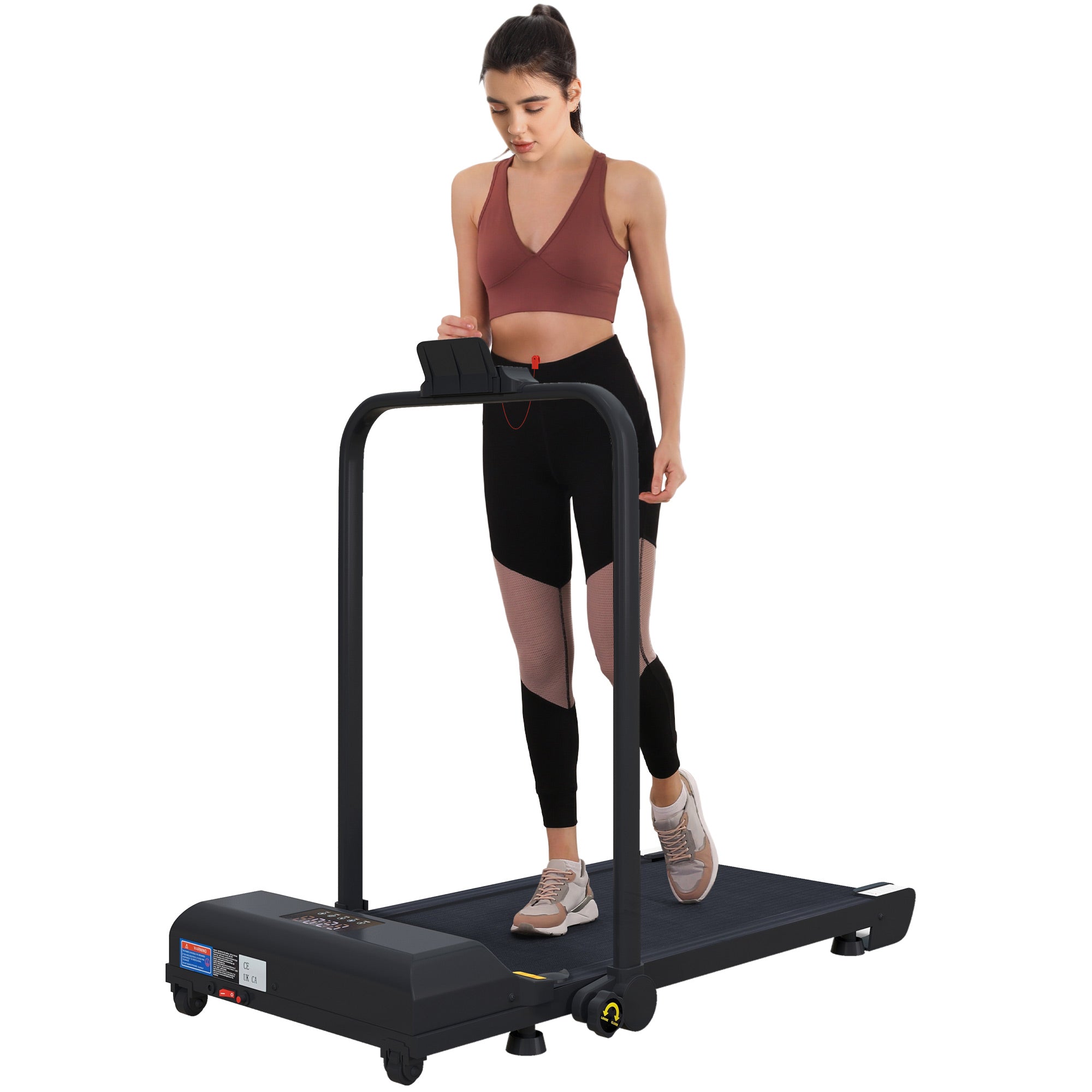 Walking Pad Treadmill, Folding Under Desk Treadmill, Walking Machine, 1-10KM/H, with Remote Control