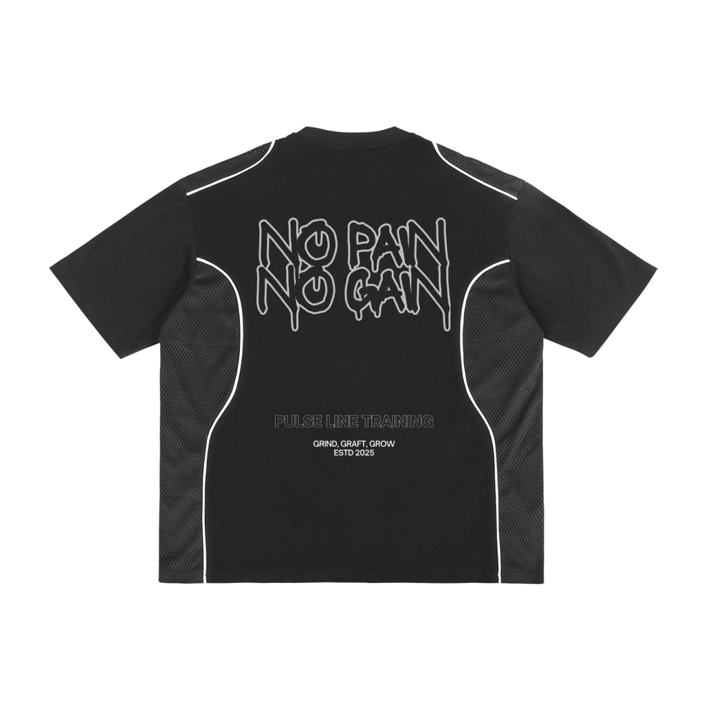 No Pain No Gain Piped Retro T-shirt