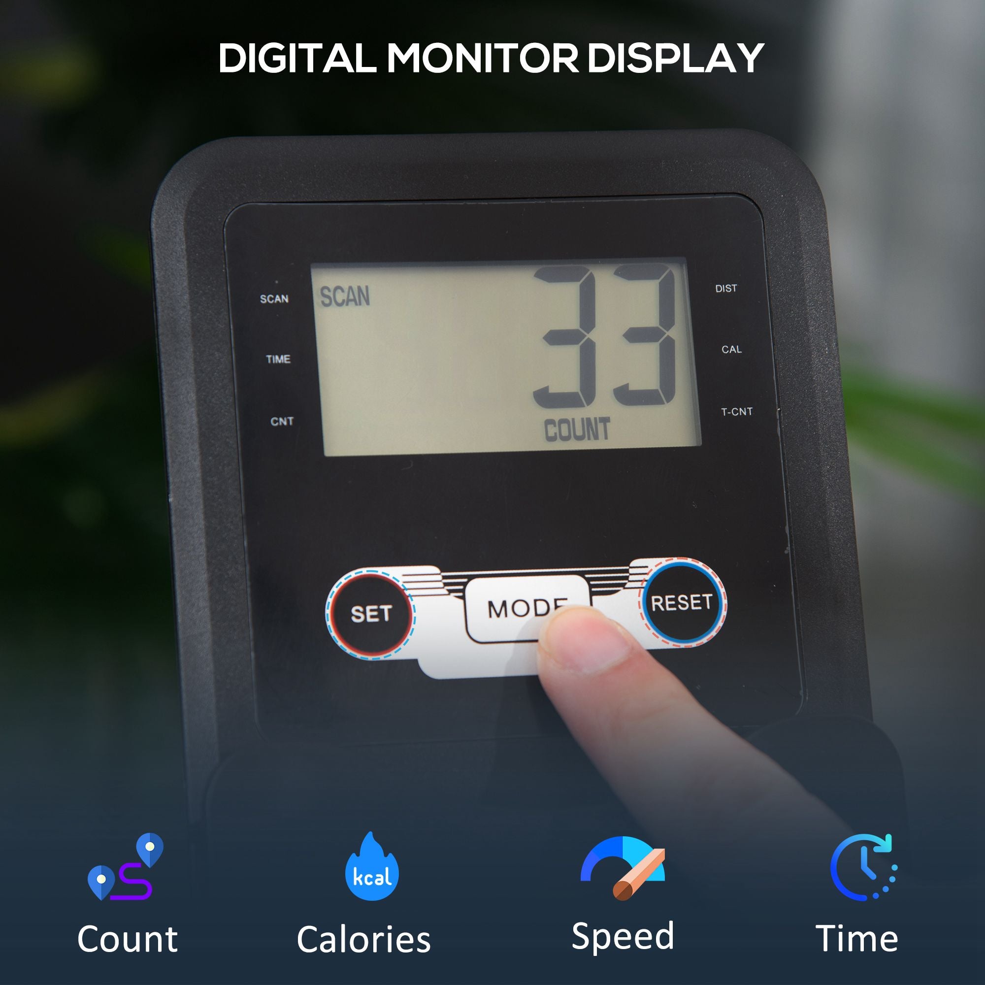 HOMCOM Folding Rowing Machine with 16-Level Adjustable Magnetic Resistance, Aluminium Side Rail, Digital Monitor, Cardio Workout Rower, 130kg Weight Capacity for Home, Gym, Office