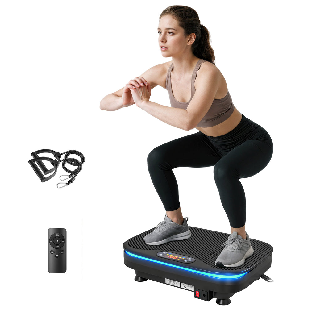 Vibration Plate Exercise Machine with Cool Lights, 99 Speed Levels