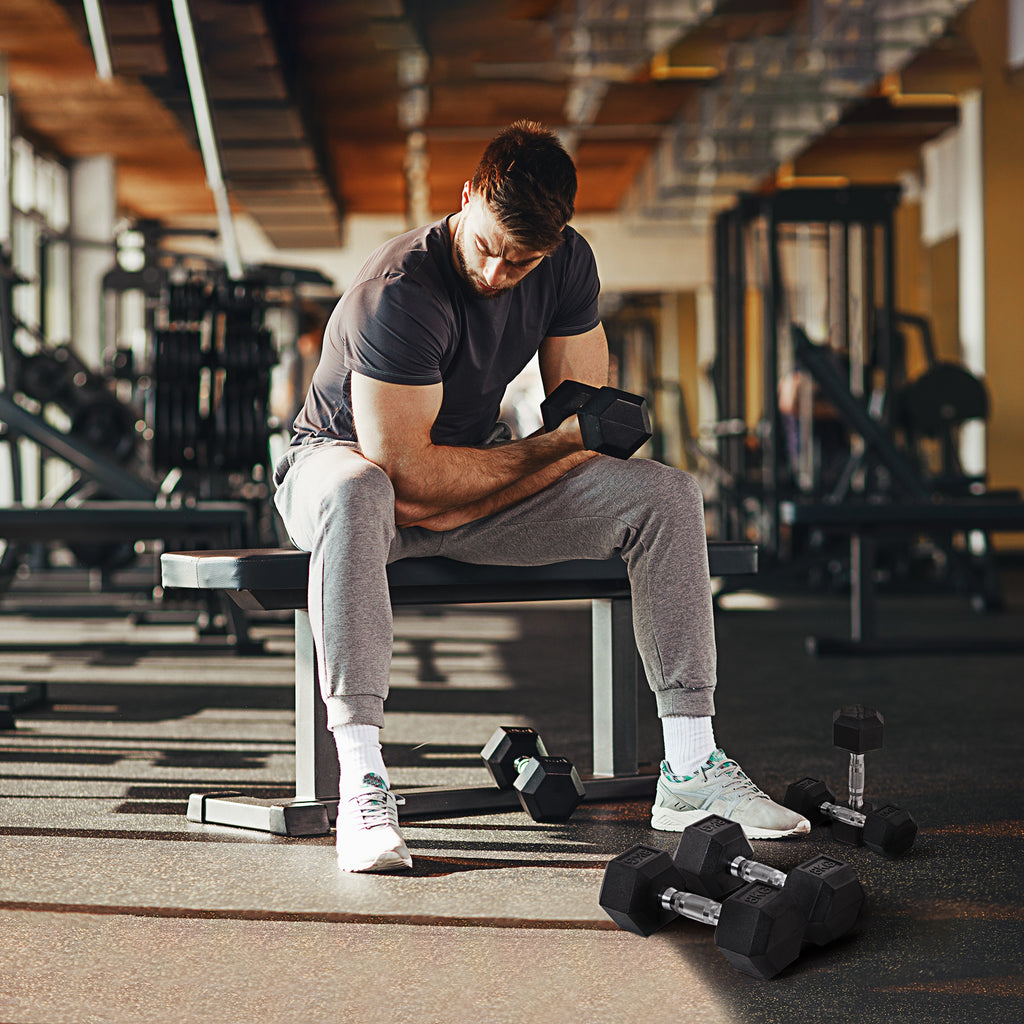 Rubber Dumbbell Set  2 x 5kg, 2 x 6kg, 2 x 8kg