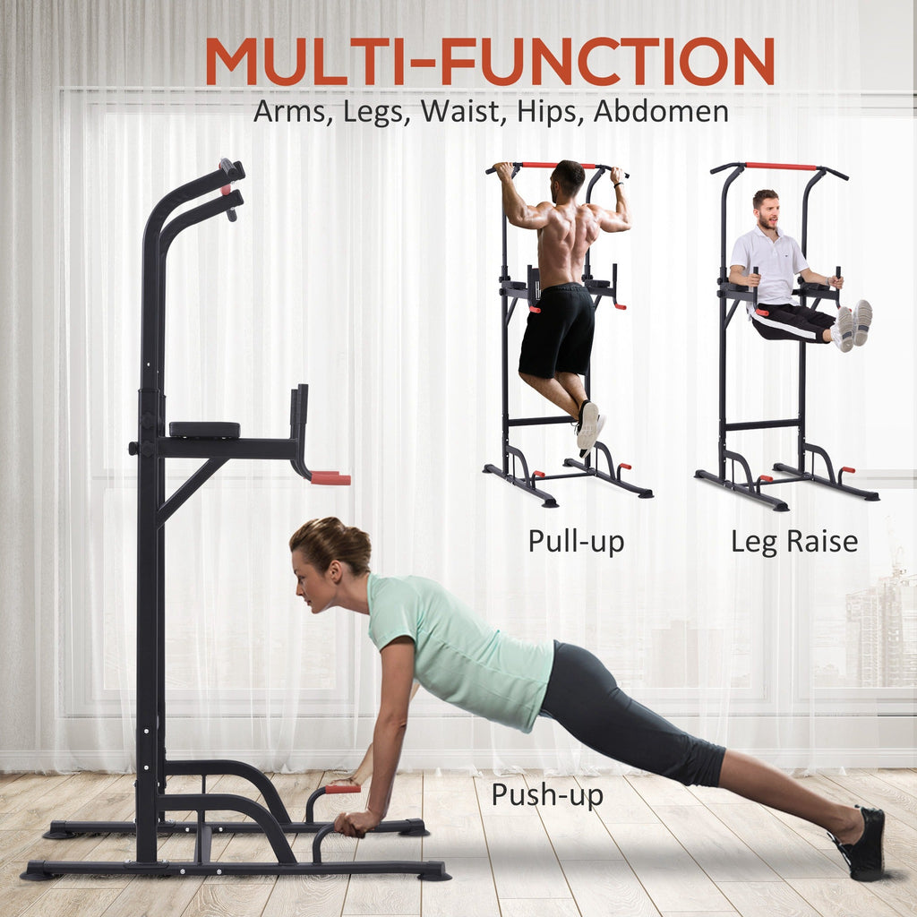 Power Tower Station with Dip Stand, Pull Up Bar Home Office Gym Training Workout Equipment