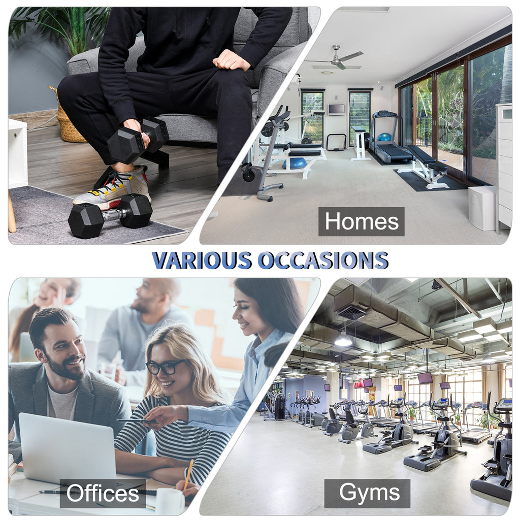 Rubber Dumbbell Set  2 x 5kg, 2 x 6kg, 2 x 8kg