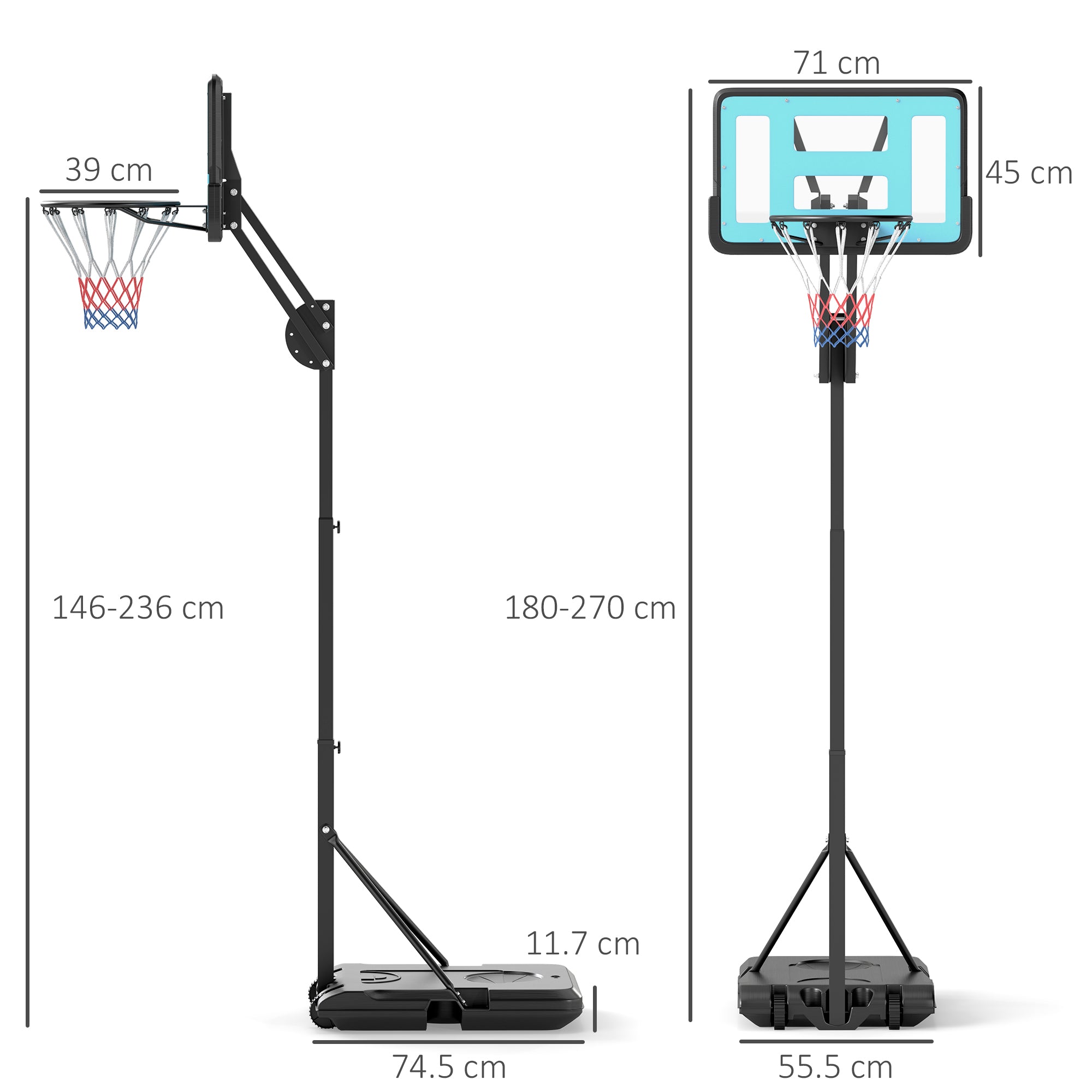 Adjustable Basketball Hoop Outdoor