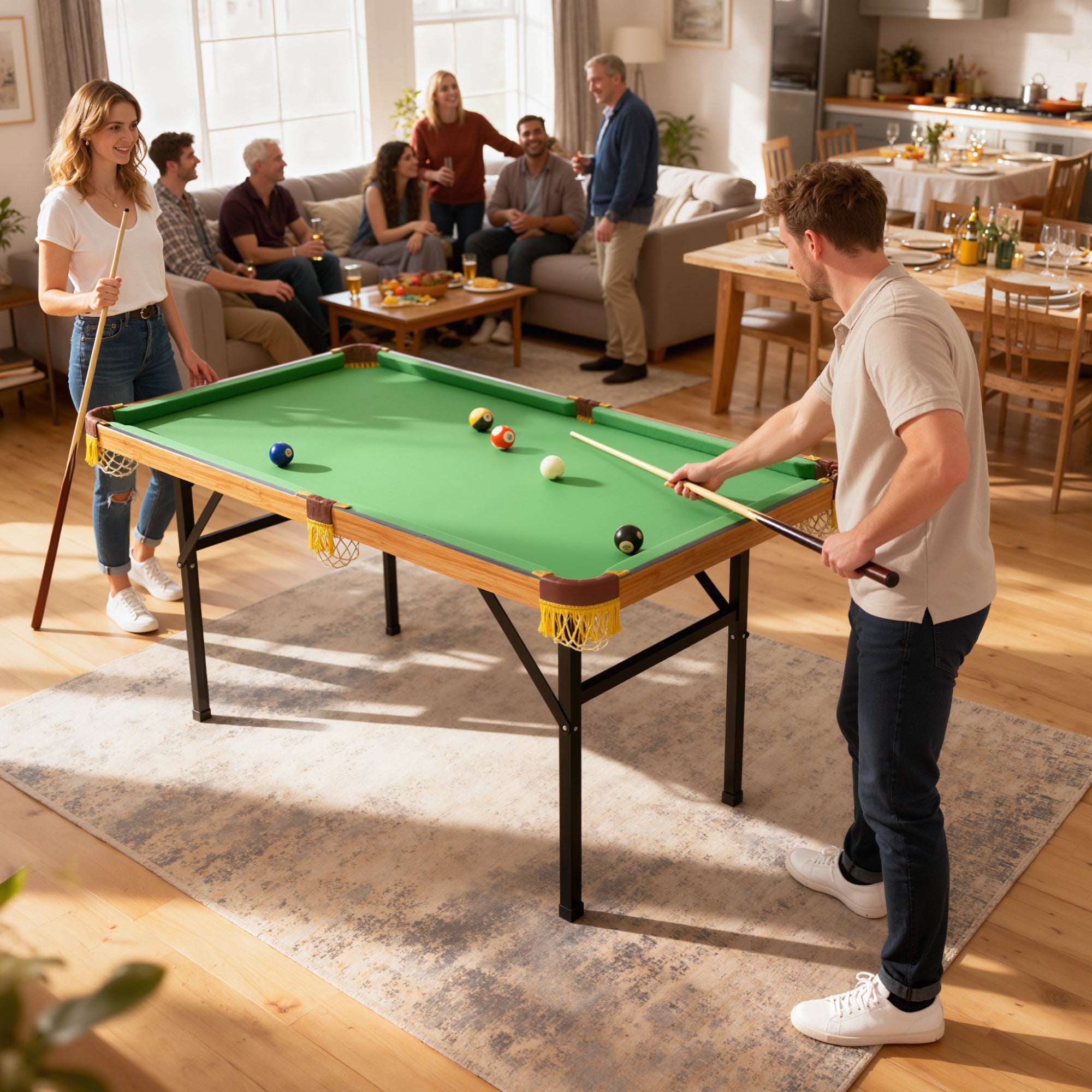 Folding Pool Billiards Table