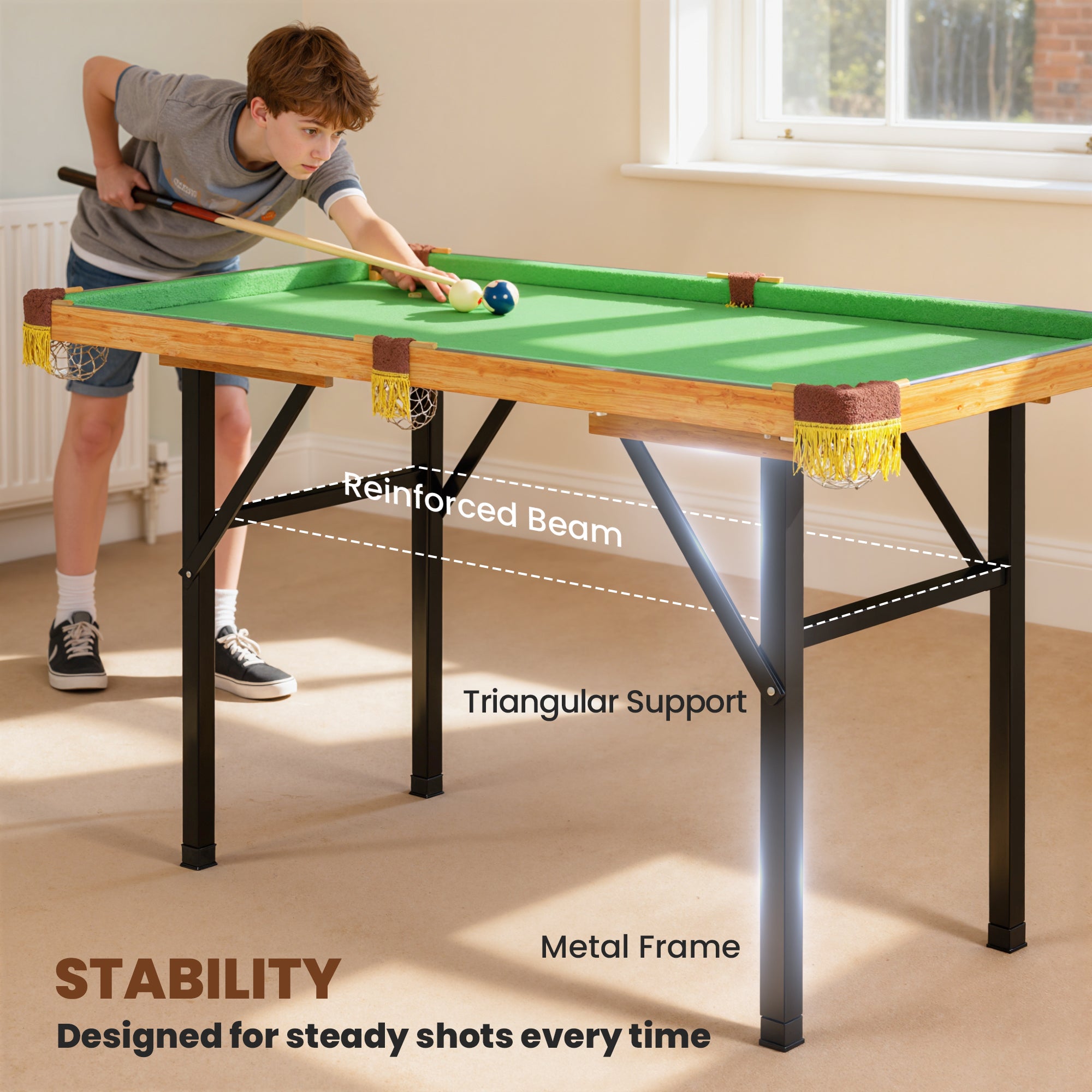 Folding Pool Billiards Table