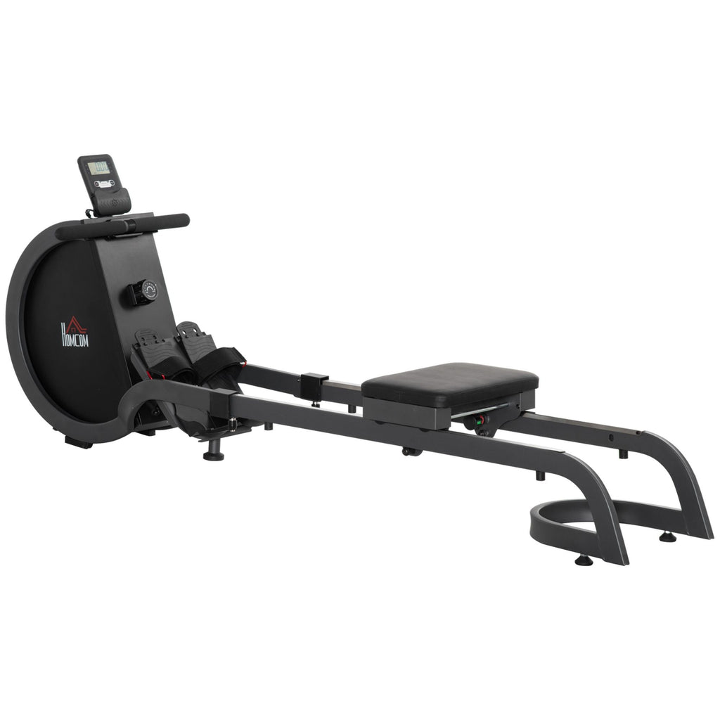 Magnetic Rowing Machine with 16 Level Resistance and Aluminium Slide Rails - Foldable Home Gym