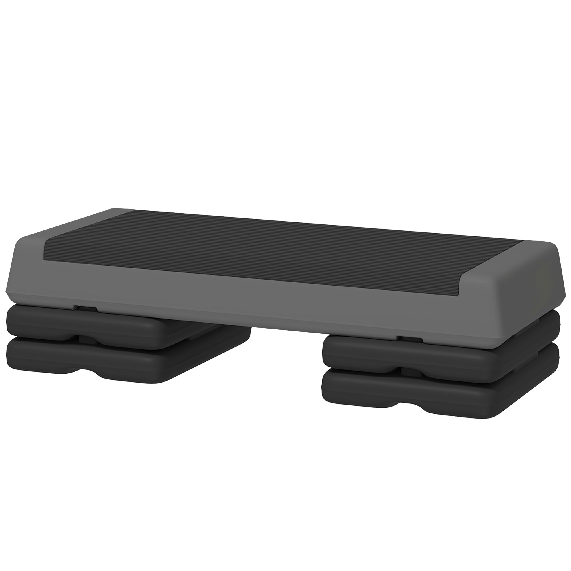 SPORTNOW Adjustable Fitness Stepper, with Non-Slip Surface, for Home, Gym, Office Workout, Grey