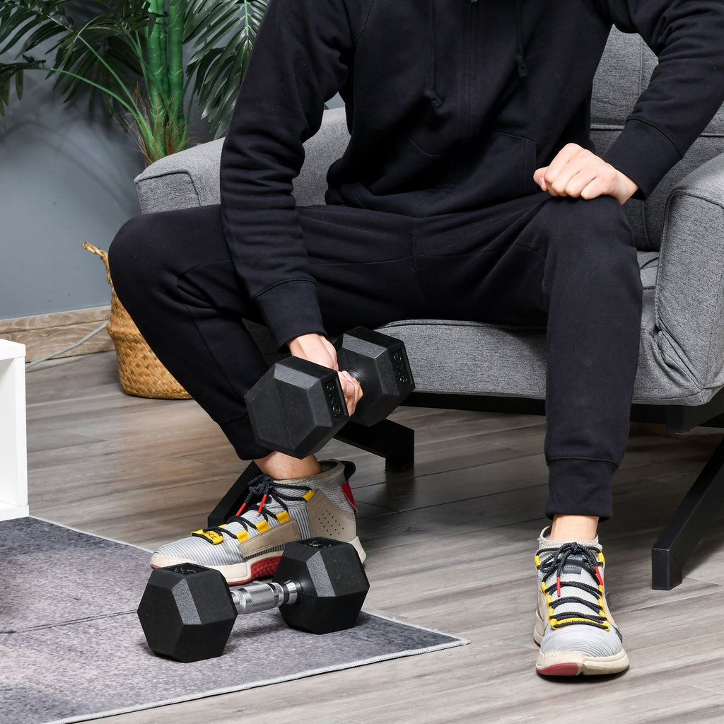 Rubber Dumbbell Set  2 x 5kg, 2 x 6kg, 2 x 8kg