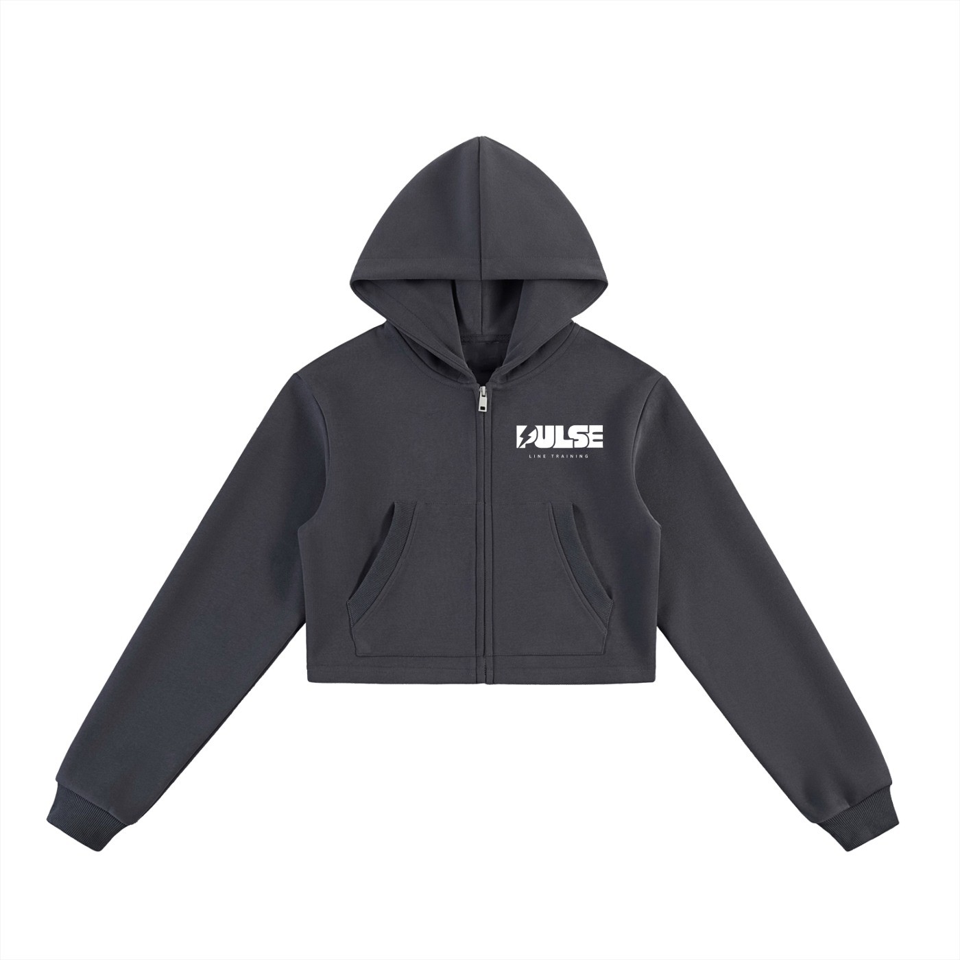 Pulse Essential Cropped Zip-Up Hoodie
