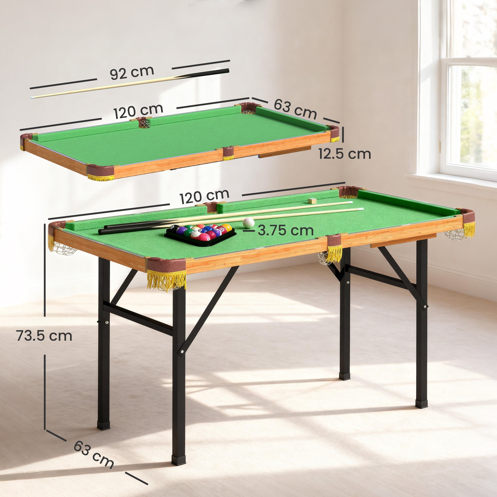 Folding Pool Billiards Table