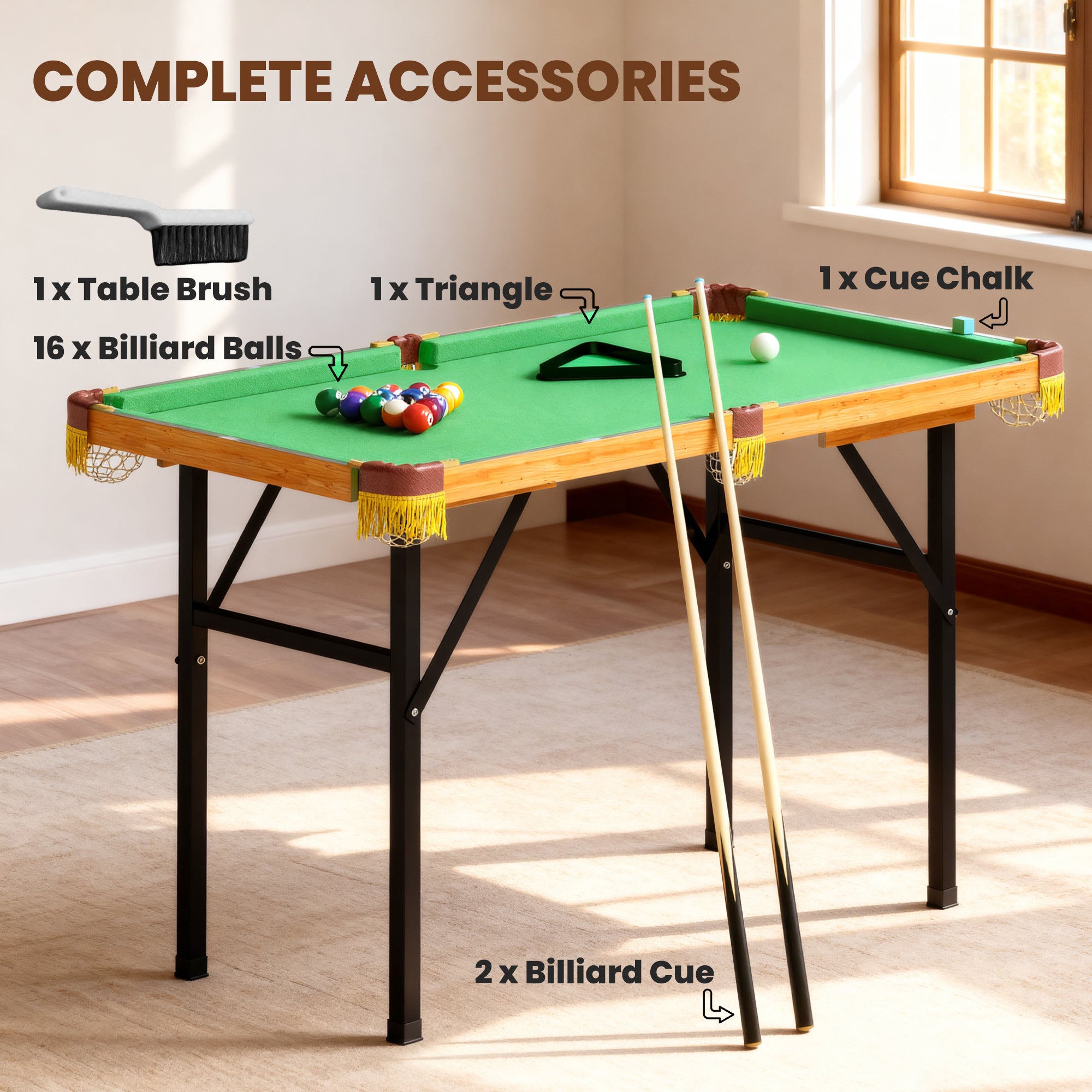 Folding Pool Billiards Table