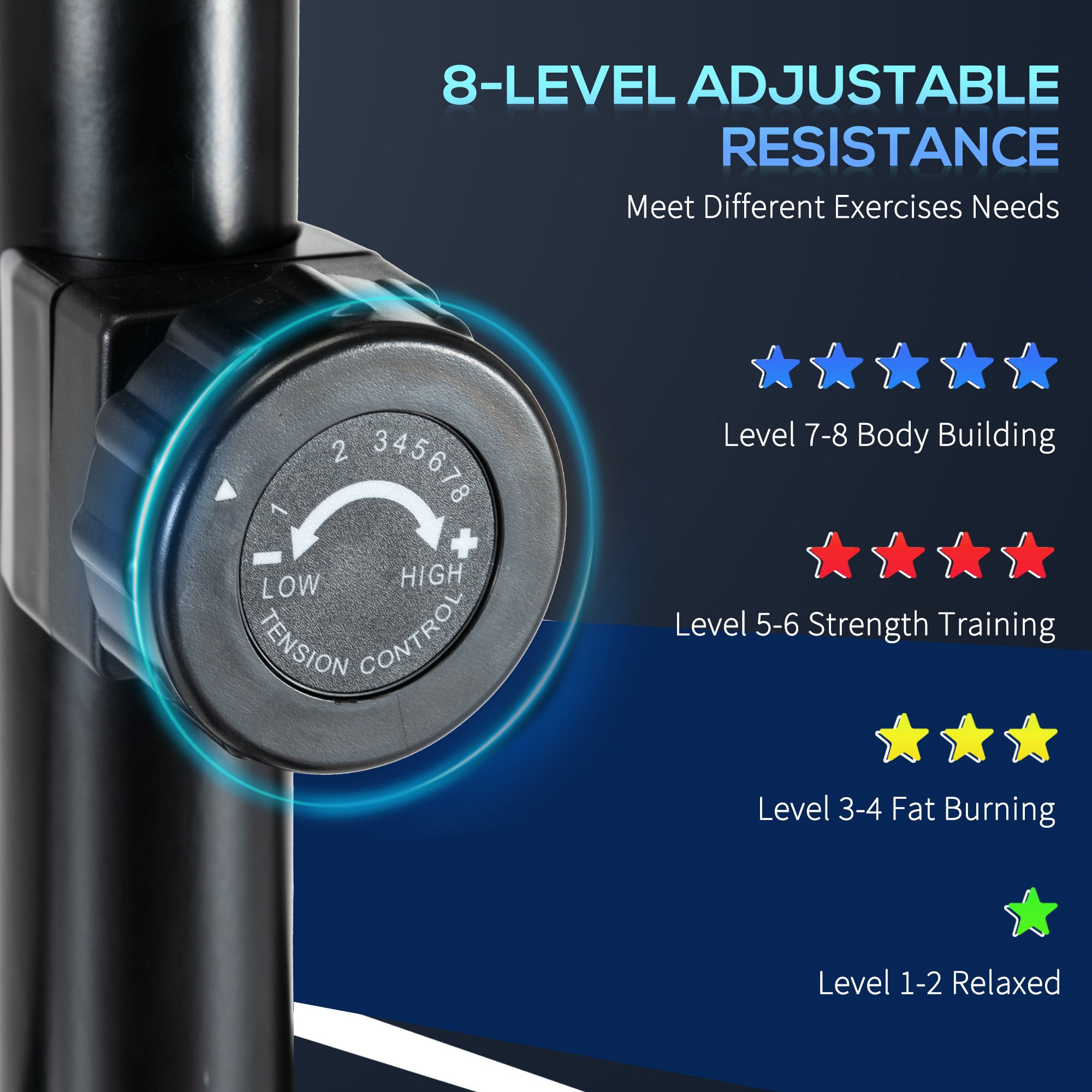 Elliptical Cross Trainer, Home Cardio Workout Machine w/ 8 Level Magnetic Resistance, LCD Monitor, Pulse Heart Rate Sensor and Two Wheels Adjustable