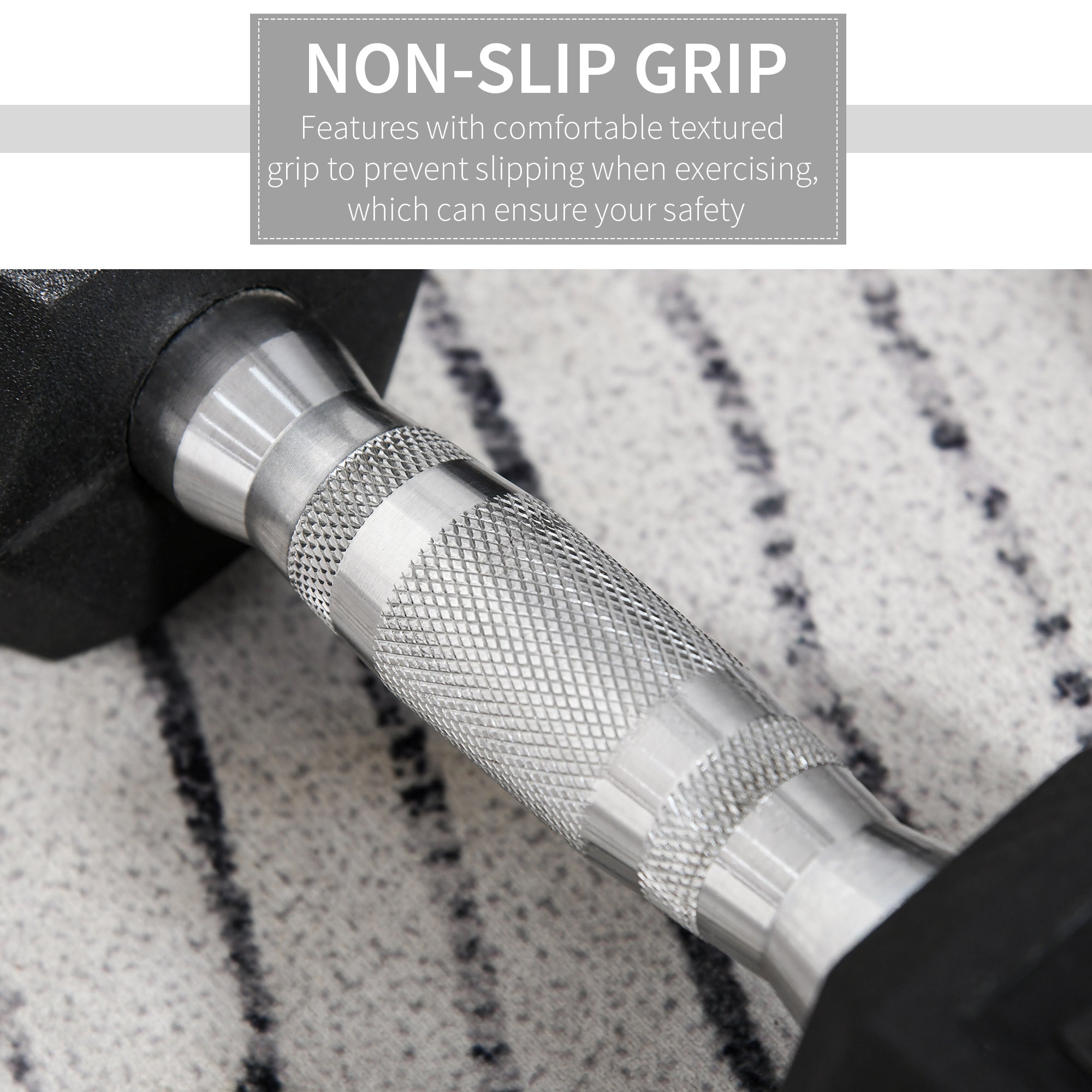 Rubber Dumbbell Set  2 x 5kg, 2 x 6kg, 2 x 8kg